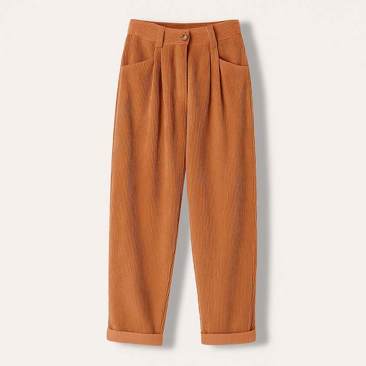 Pantalon femme élégant et confortable, idéal pour travail ou sorties. Style chic décontracté.
