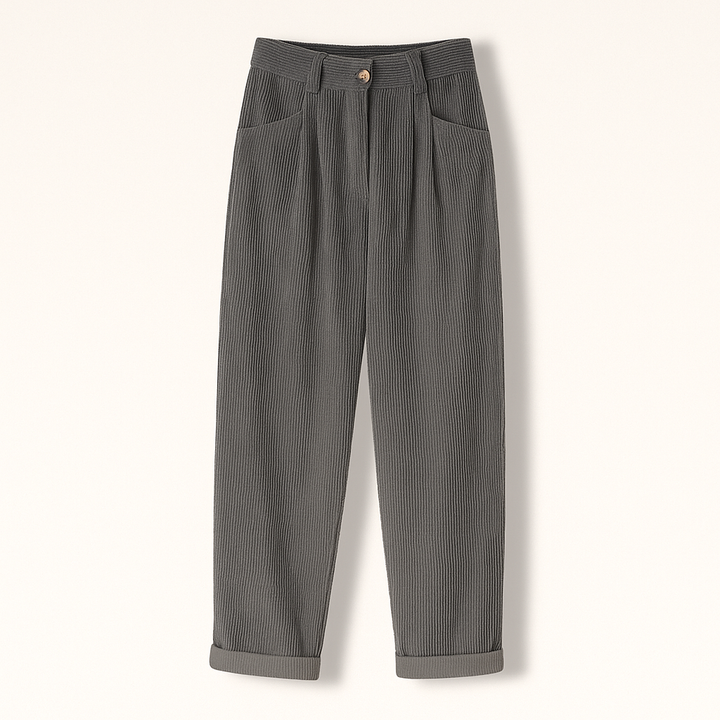Bas femme coupe droite, tissu doux et fluide. Créer un look élégant et confortable pour toutes occasions.