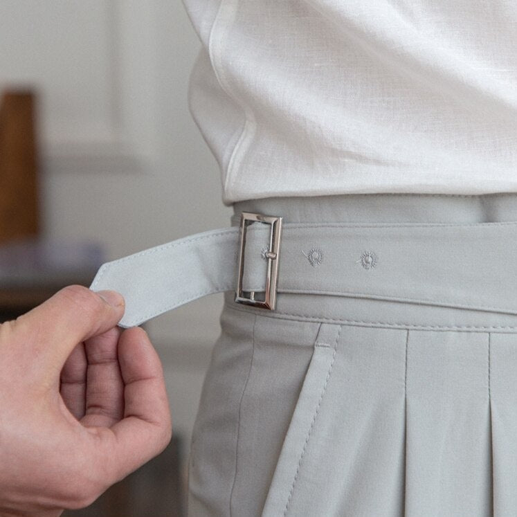 Pantalon Alboin ajusté pour homme, confortable, idéal pour mode masculine moderne, avec boucle.