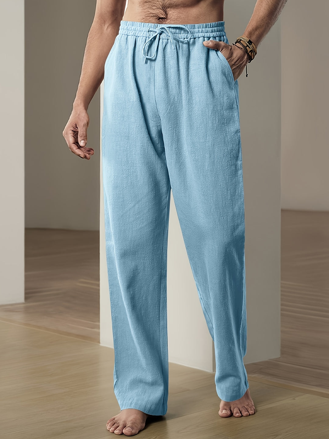 Pantalon homme à taille élastique, ultraconfortable et respirant. Idéal pour un style casual ou les loisirs.