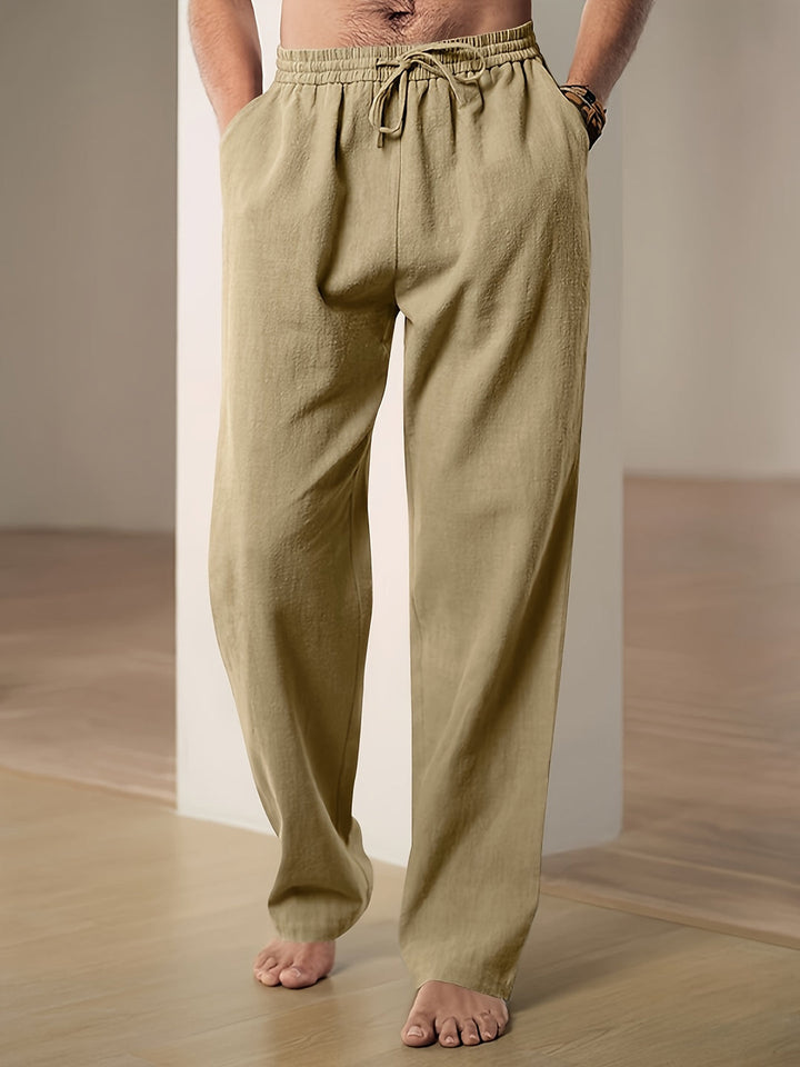 Pantalon casual homme pour l'été, respirant et doux. Assure un confort optimal lors des journées ensoleillées.