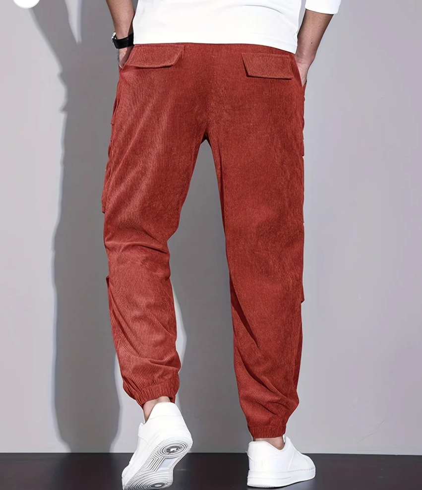 Pantalon homme polyvalent : élégance décontractée pour bureau, loisirs ou casual. Vêtement confortable, parfait.