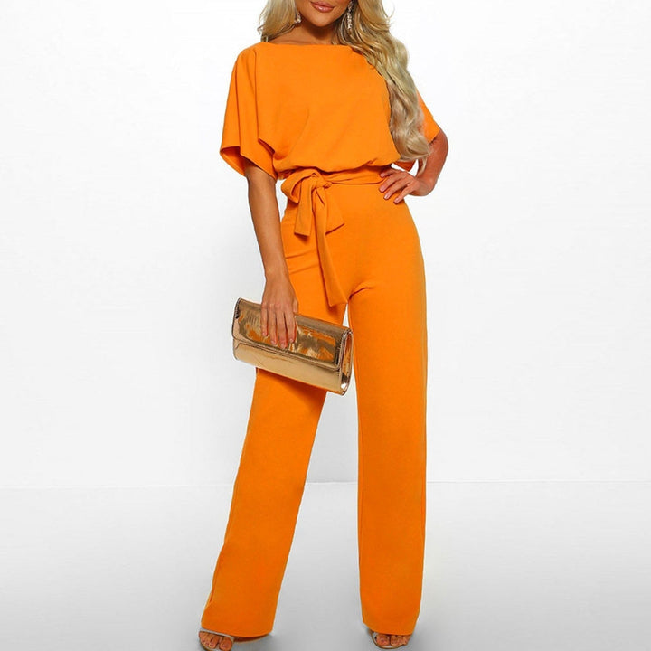 Pantalon large femme, taille haute, coupe ample et confortable.  Style élégant et décontracté.