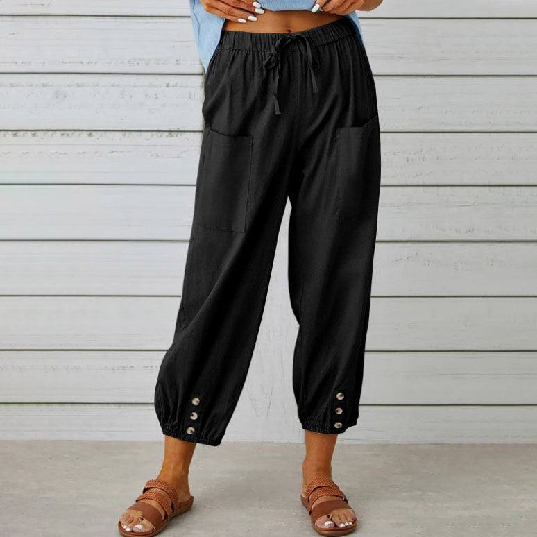 Ce pantalon large femme offre une liberté de mouvement et un confort optimal. Tissu respirant parfait pour l'été.