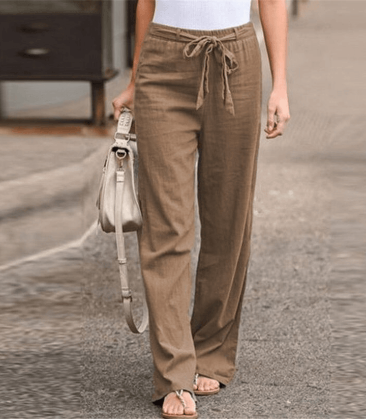 Pantalon large Maisy polyvalent femme, noir, idéal pour une élégance décontractée au quotidien.