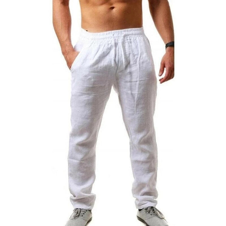 Pantalon lin homme été, coupe élégante et légère. Idéal pour les journées chaudes.