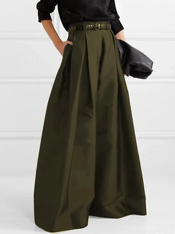 Pantalon plissé femme taille haute à jambe large, élégant et confortable. Idéal pour un look chic.