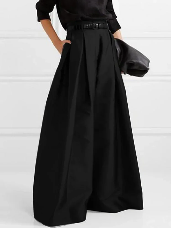 Pantalon plissé femme, taille haute, jambe large. Style élégant et confort absolu pour l'automne ou toute saison.