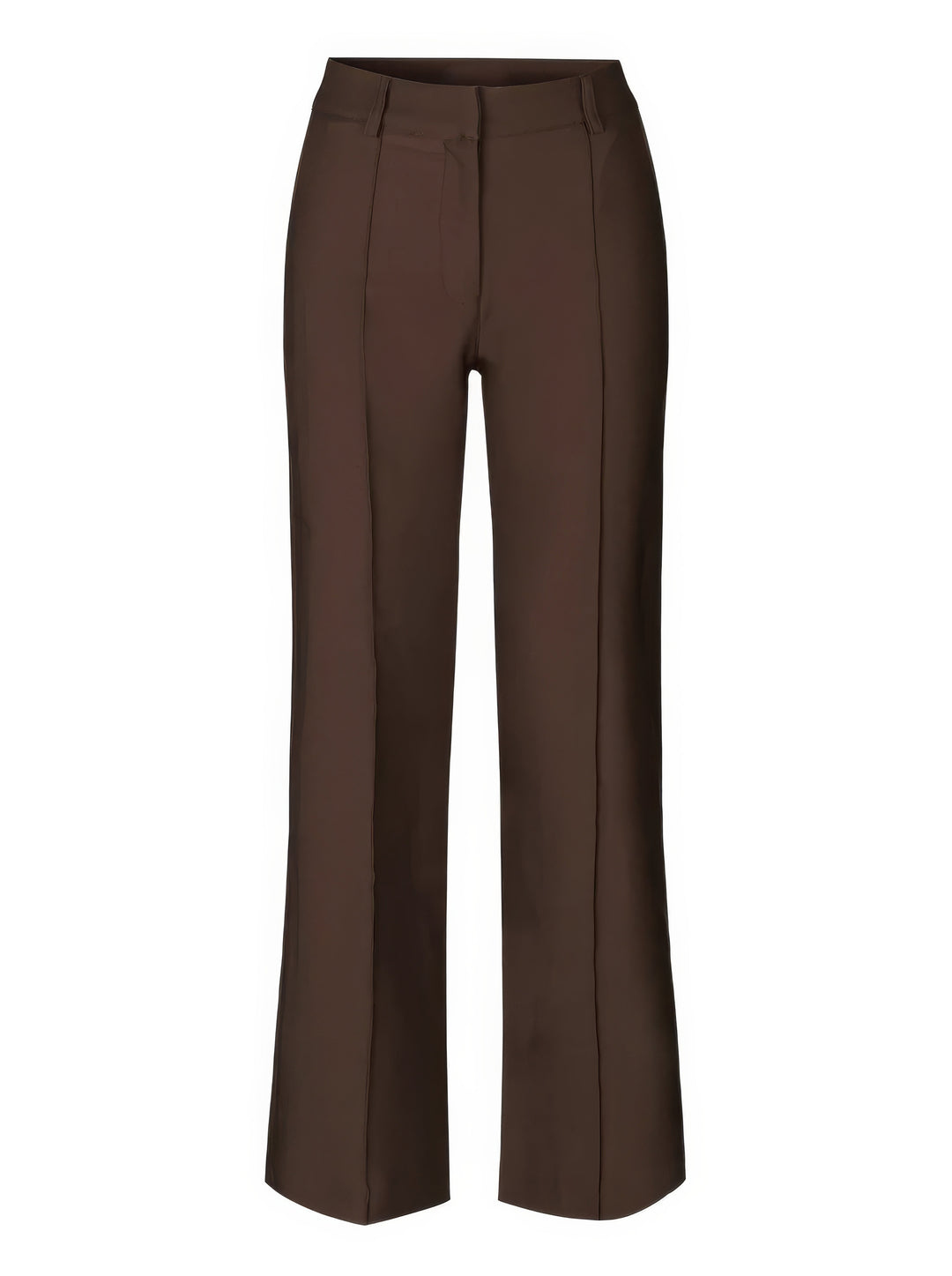 Tissu fluide du pantalon femme, taille haute et jambe droite. Vêtement confortable, chic et parfait pour l'été.