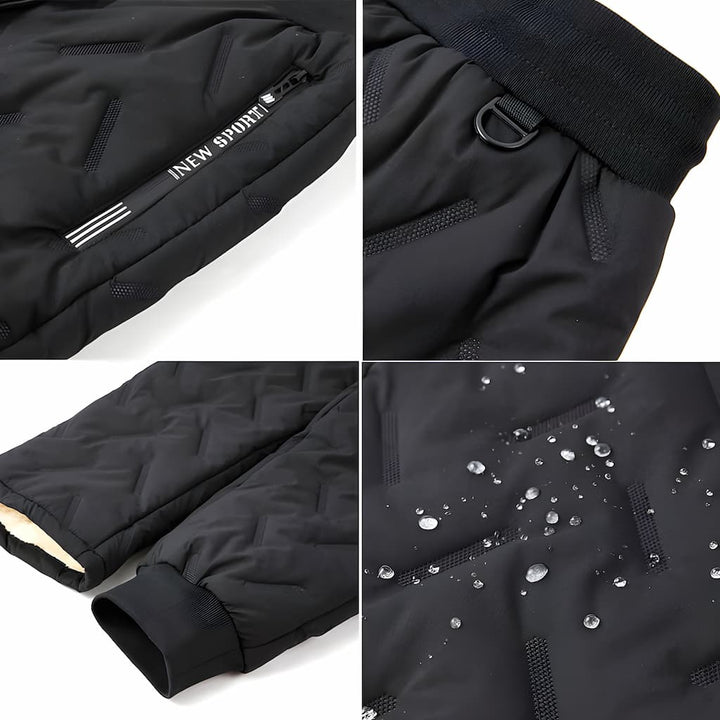 Jogging femme chaud et confortable, doublé polaire doux, idéal pour la maison ou les sorties hivernales.