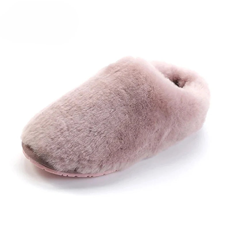 Pantoufles chaudes en fourrure pour femmes, parfaites pour l'hiver, douces et confortables à la maison.