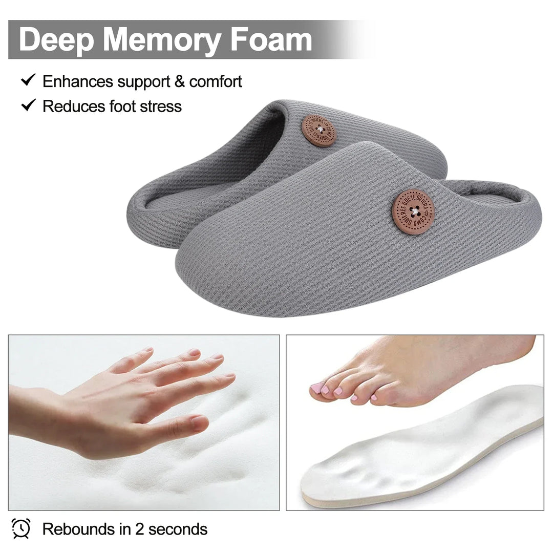 Chaussons antidérapants pour intérieur, confortables et doux pour homme et femme.