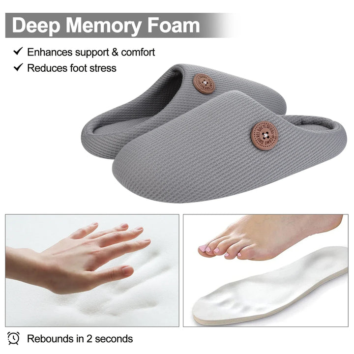 Chaussons antidérapants pour intérieur, confortables et doux pour homme et femme.