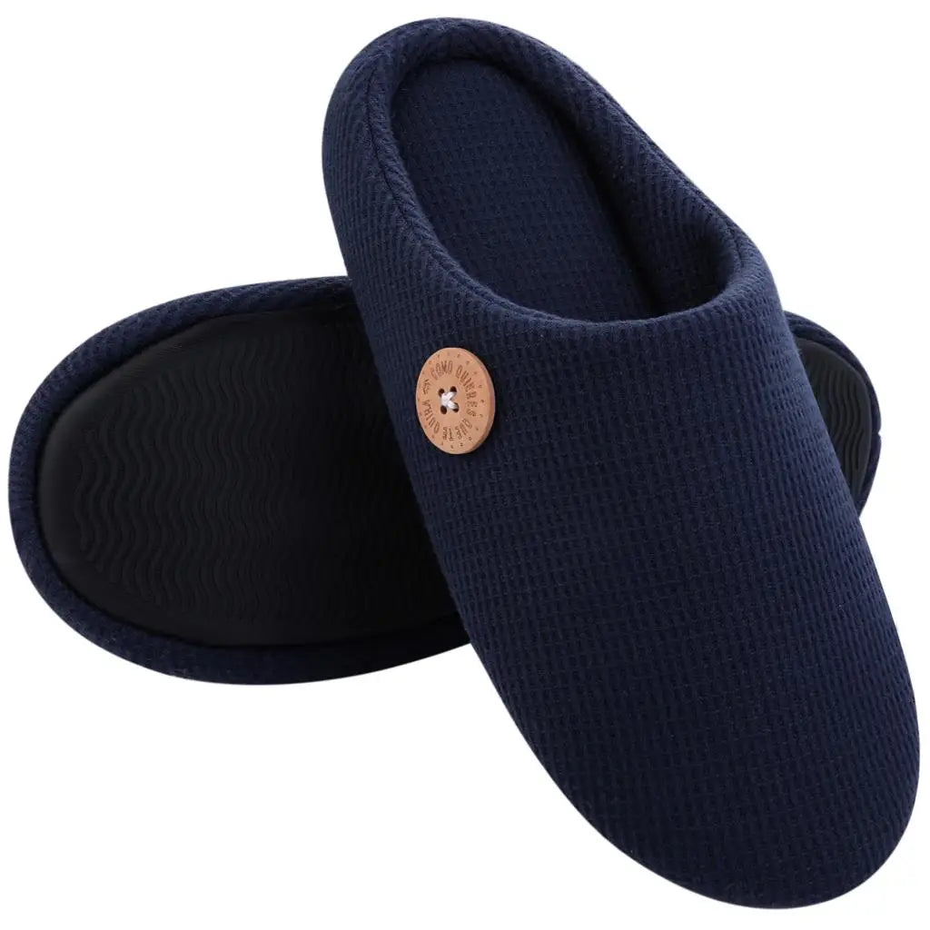 Pantoufles plates douces pour homme et femme, antidérapantes pour la sécurité à la maison.
