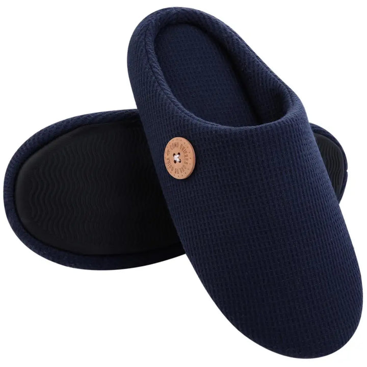 Pantoufles plates douces pour homme et femme, antidérapantes pour la sécurité à la maison.