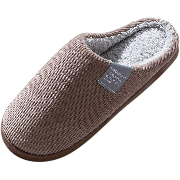 Pantoufles d'hiver unisexes en coton doux, chaudes et confortables pour la maison, idéales pour détente.