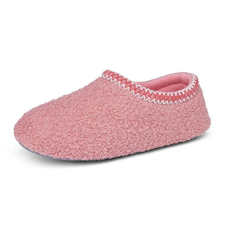 Pantoufles femmes bouclées, confort maximal, chaleur et douceur pour les froides journées.