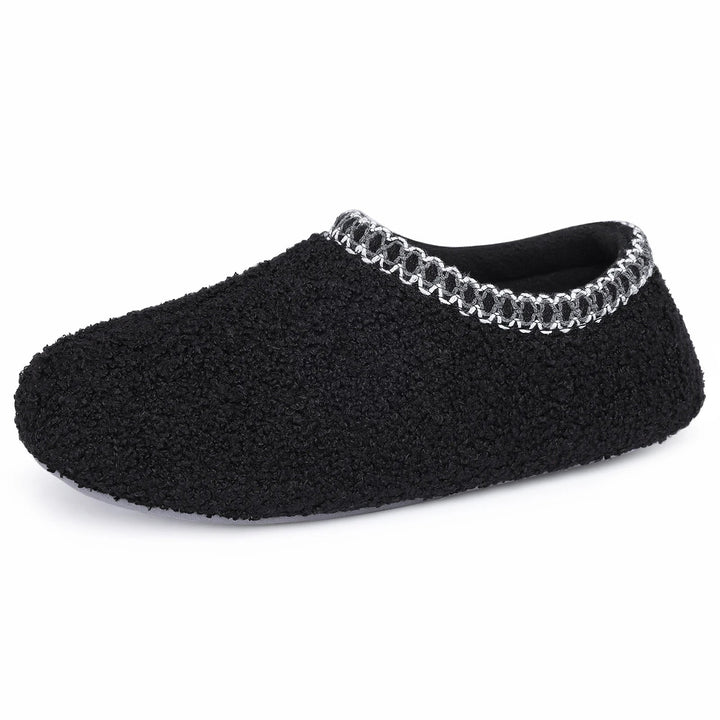 Pantoufles bouclées pour femmes, antidérapantes, confortables, parfaites pour les journées froides.