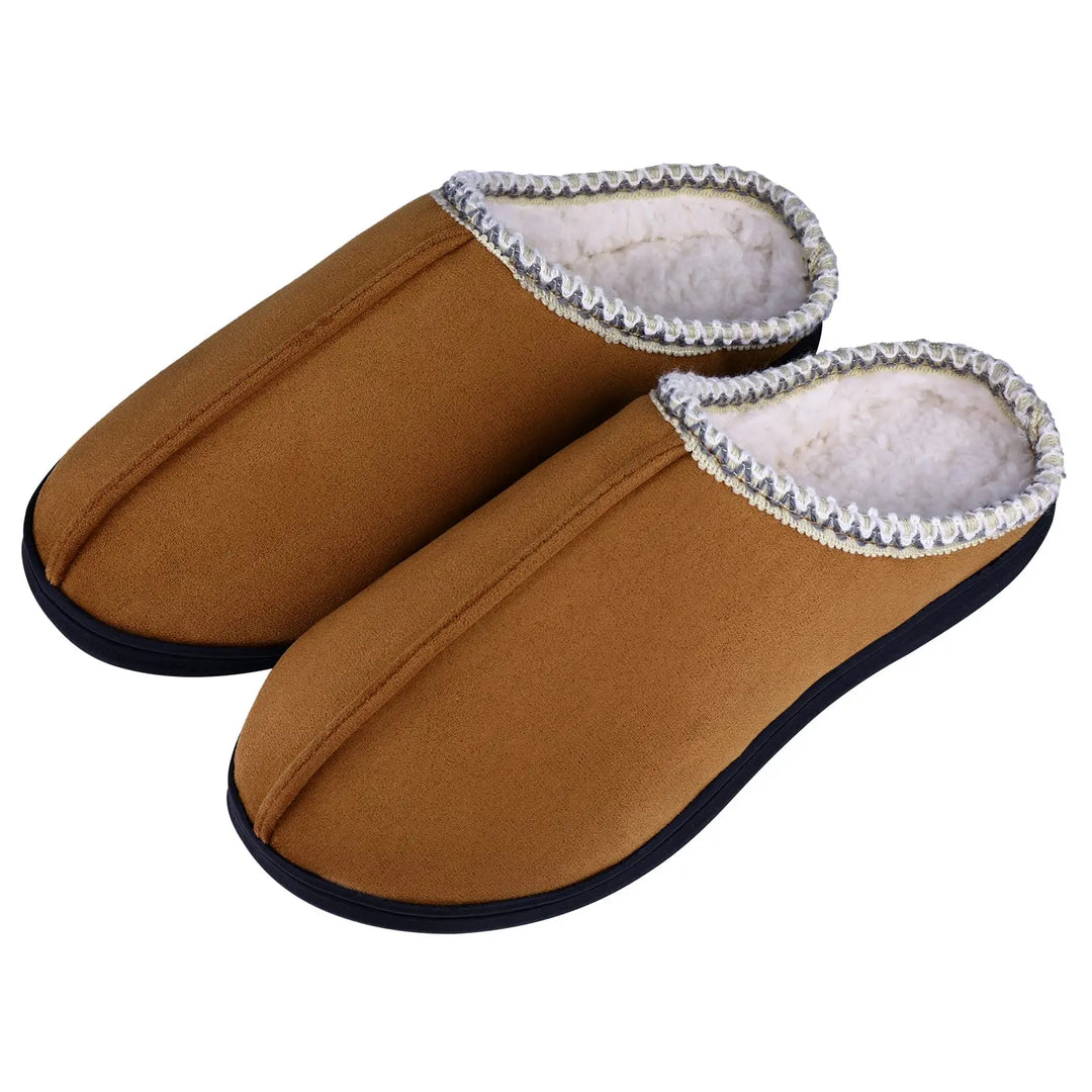 Pantoufles en fourrure douces et chaudes pour hommes et femmes, parfaites pour la maison en hiver. Confort absolu.