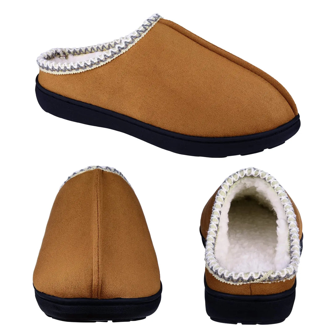 Pantoufles douces en fourrure pour homme et femme, ultra-confortables pour la maison. Idéales pour se relaxer.