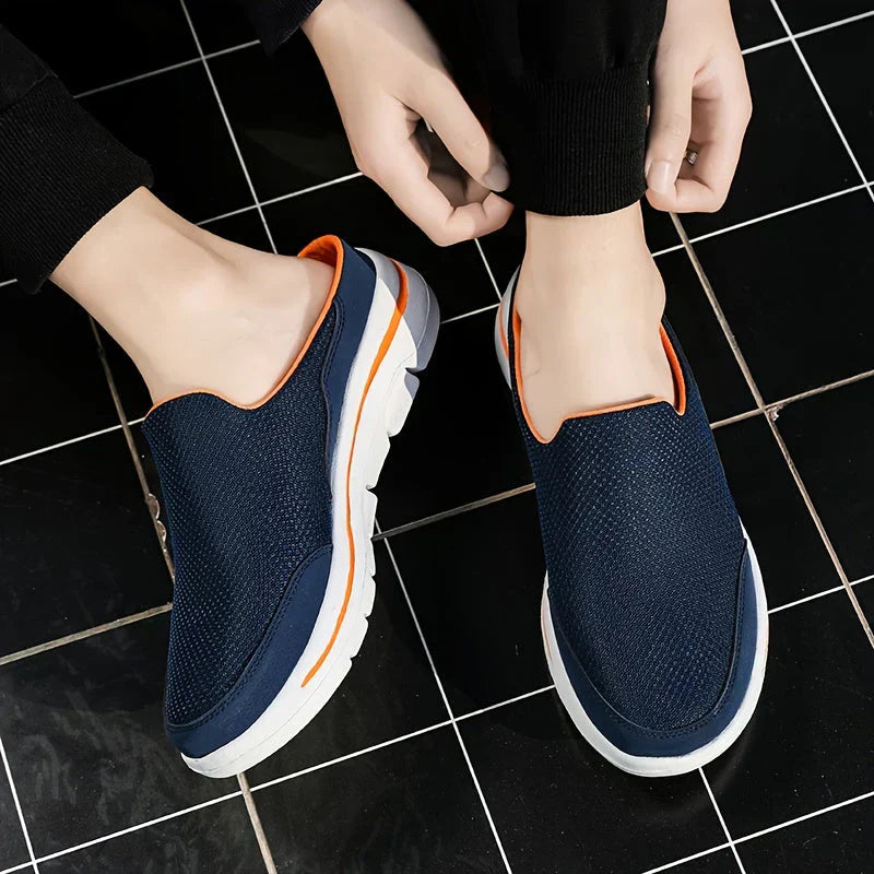 Pantoufles homme, confort luxueux. Design élégant, coton respirant. Chaussons doux pour la maison.