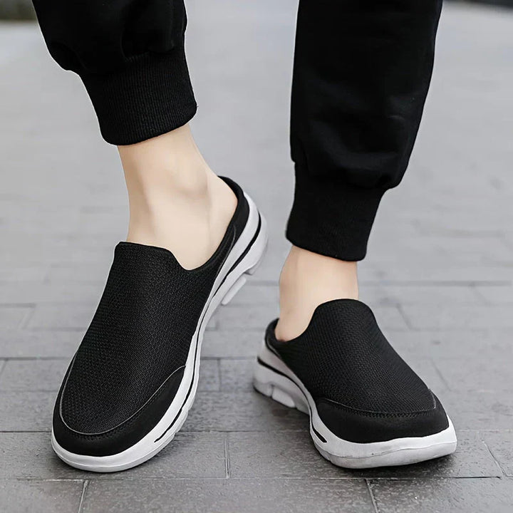 Pantoufles homme, confort luxueux. Design élégant, coton respirant. Chaussons doux pour la maison.