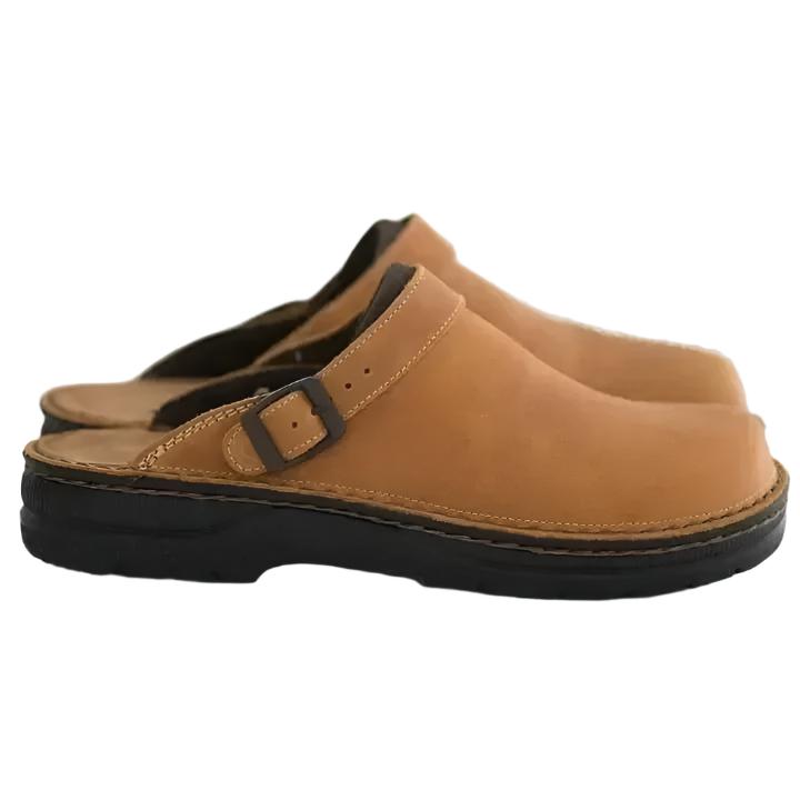 Pantoufles homme en cuir, orthopédiques. Confort et soutien optimal.