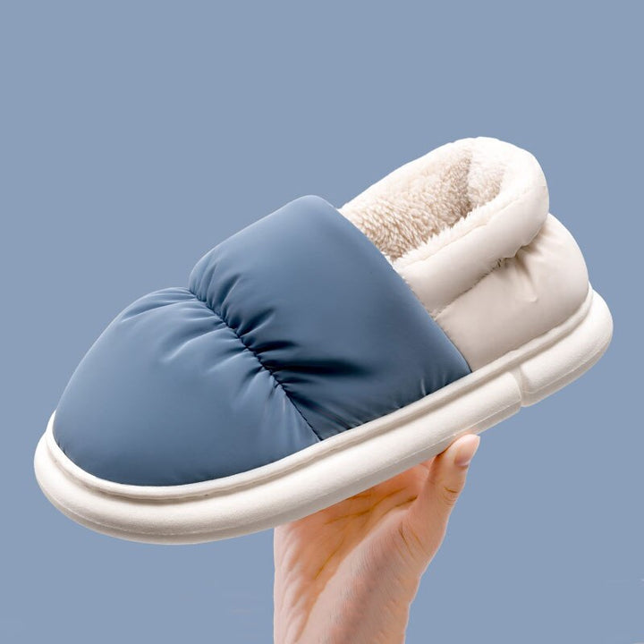 Pantoufles d'hiver unisexe en peluche, chaudes, douces et antidérapantes, pour un confort ultime à la maison.