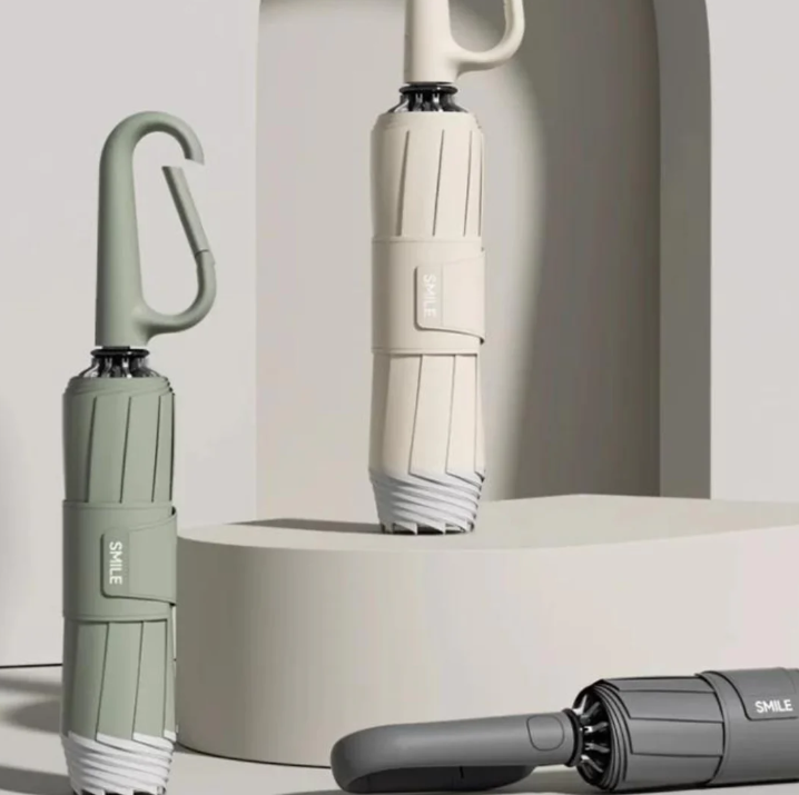 Parapluie anti-tempête réfléchissant, robuste et élégant. Protection optimale contre la pluie et le vent. Visibilité accrue d