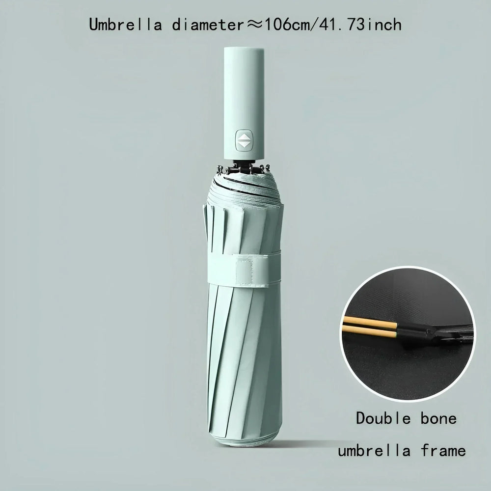 "Parapluie écologique durable beige, protection UV, matériaux recyclés, design moderne pour conditions météorologiques variée