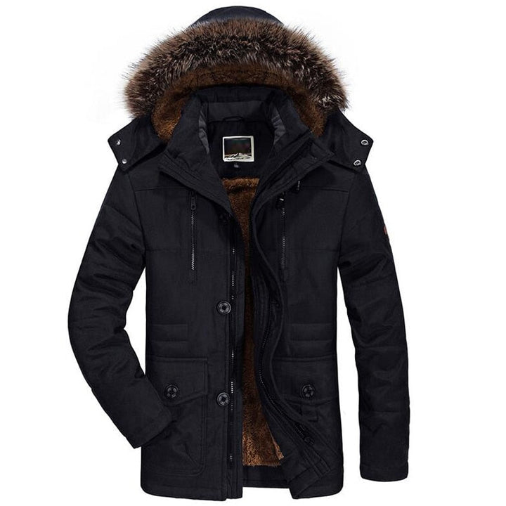 Parka imperméable homme hiver, doublure polaire chaude. Idéale pour le froid et la pluie, avec capuche.