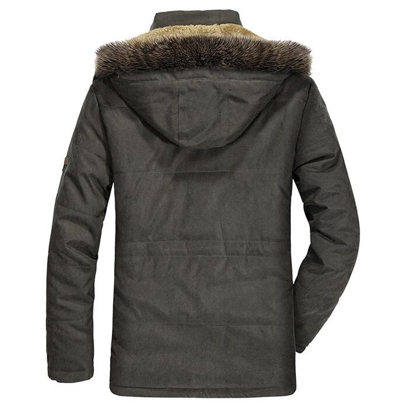 Manteau parka homme noir imperméable, coupe-vent, doublure polaire ultra-chaude. Parfait pour l'hiver.