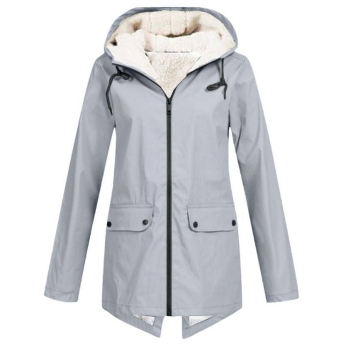 Manteau hiver femme à capuche, style parka longue et chaude pour une tenue élégante et confortable.