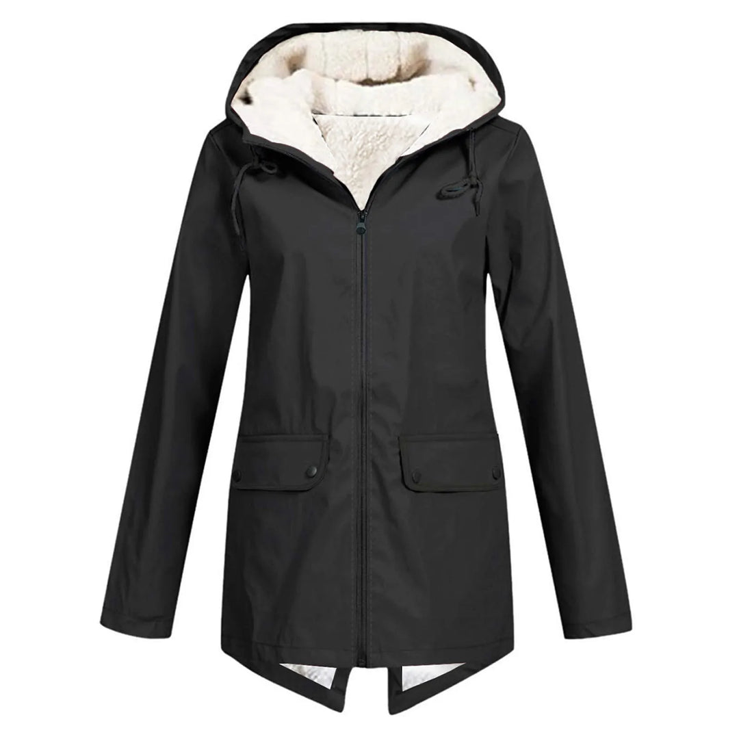 Veste longue femme type parka, vêtement extérieur chaud et stylé pour un hiver élégant et confortable.