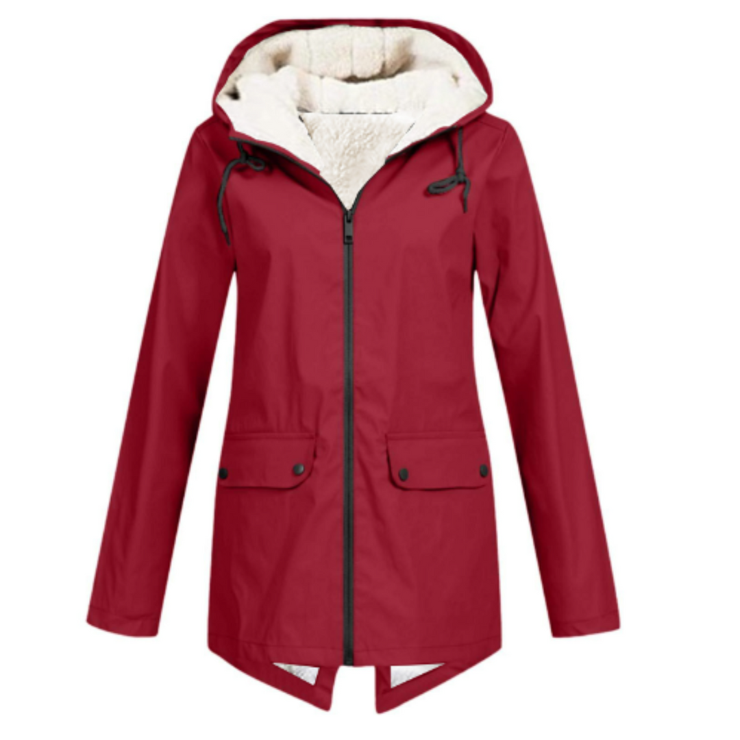 Manteau femme grande taille style parka longue, chaud, confortable et élégant pour l'hiver.
