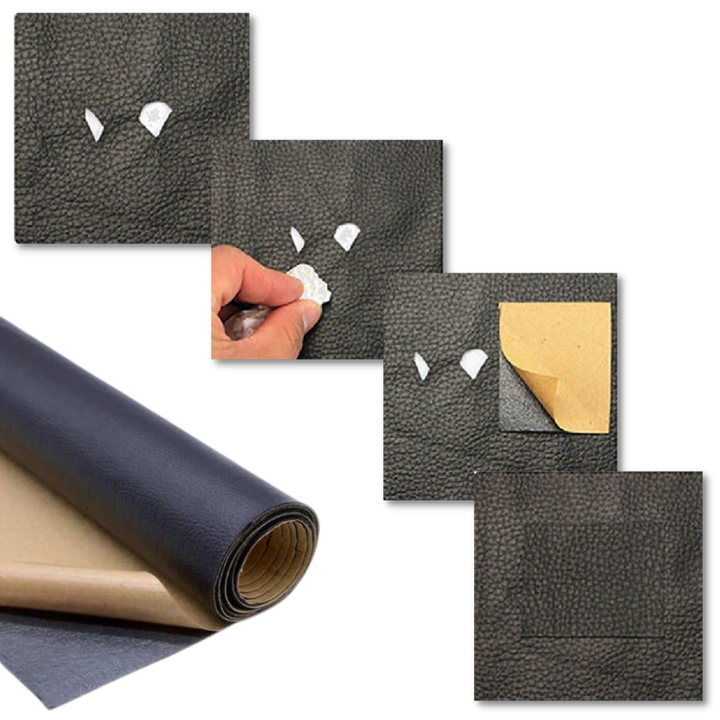 "Patch auto-adhésif en cuir kaki, ultra-résistant, imperméable, pour réparer canapés, vestes, intérieurs de voitures."