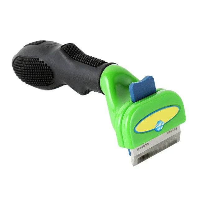 Peigne anti-puces et lentes pour chiens et chats, dents arrondies, design ergonomique, toilettage efficace et doux.