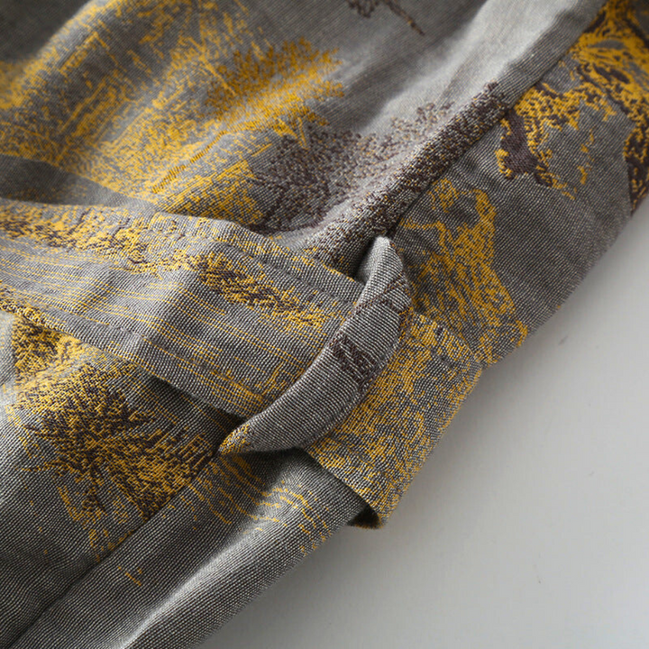 Peignoir kimono unisexe en coton, alliant élégance et confort supérieur pour la maison.