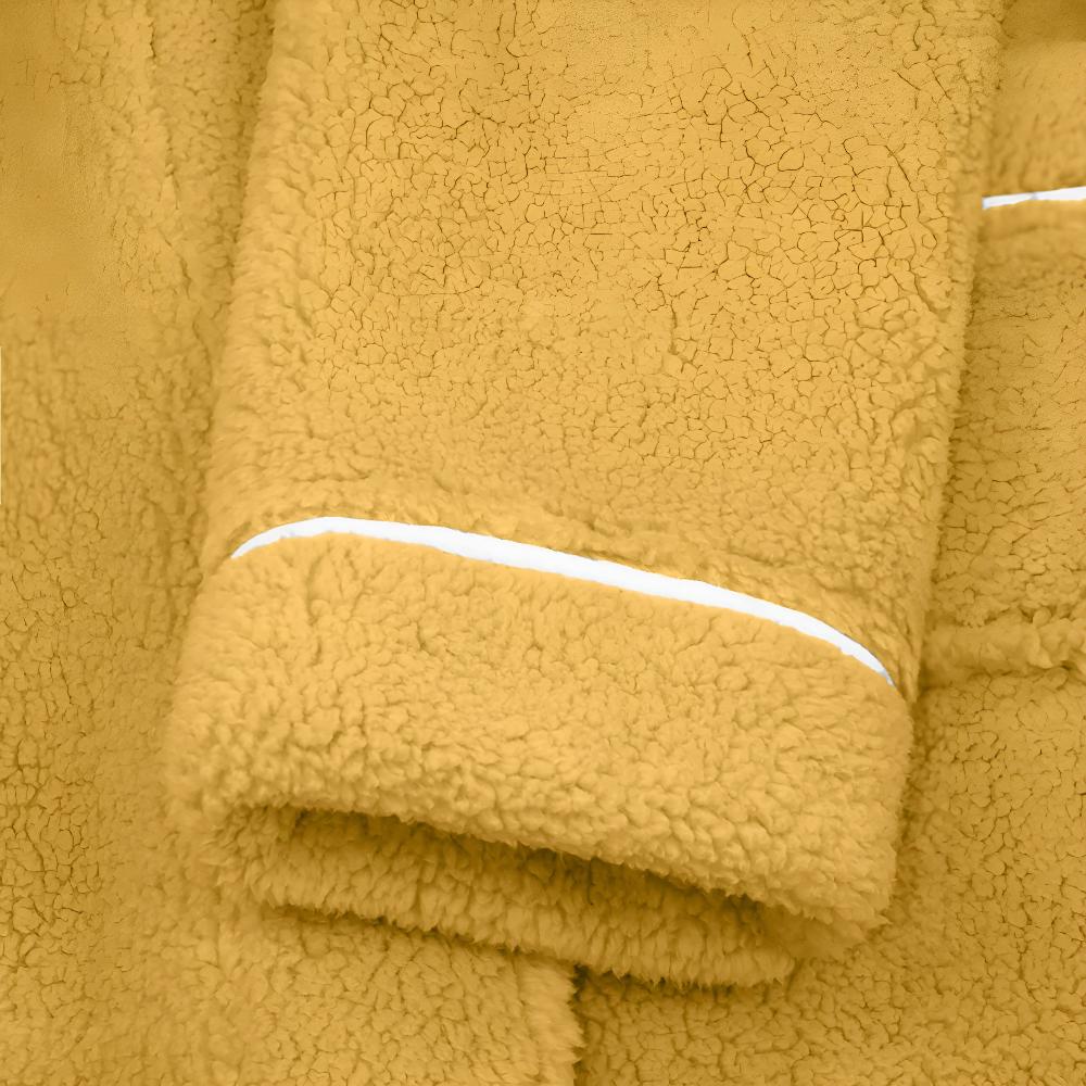 Peignoir unisexe façon flanelle en sherpa, ultra doux, chaud et confortable pour la maison.