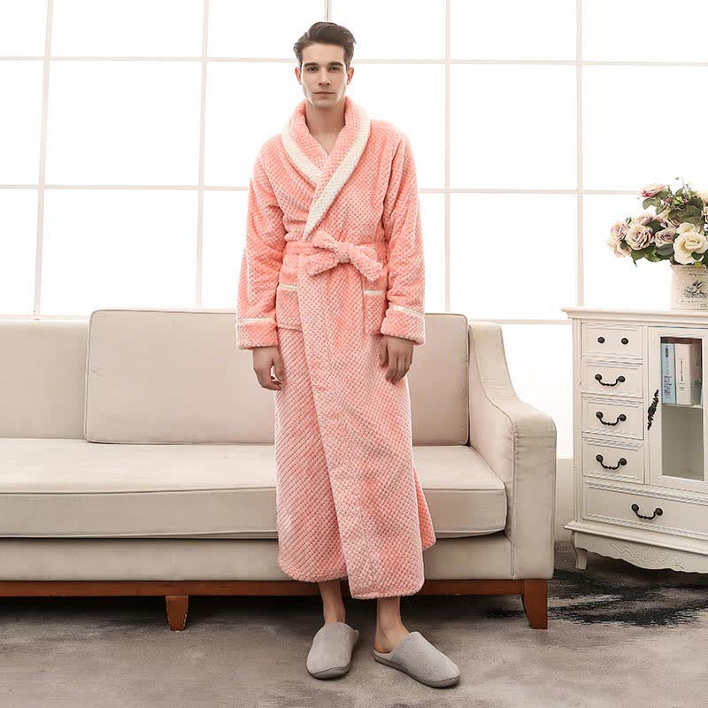 Robe de chambre polaire douce unisexe, pour femme et homme. Peignoir idéal pour un confort absolu.