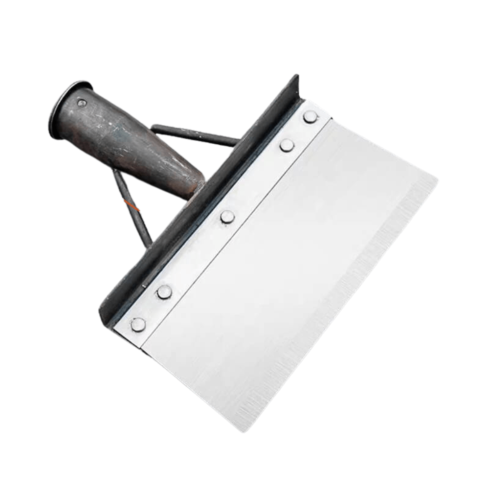 Pelle désherbante inox, outil jardinage.  Efficace, ergonomique, durable.  Idéale pour enlever mauvaises herbes.