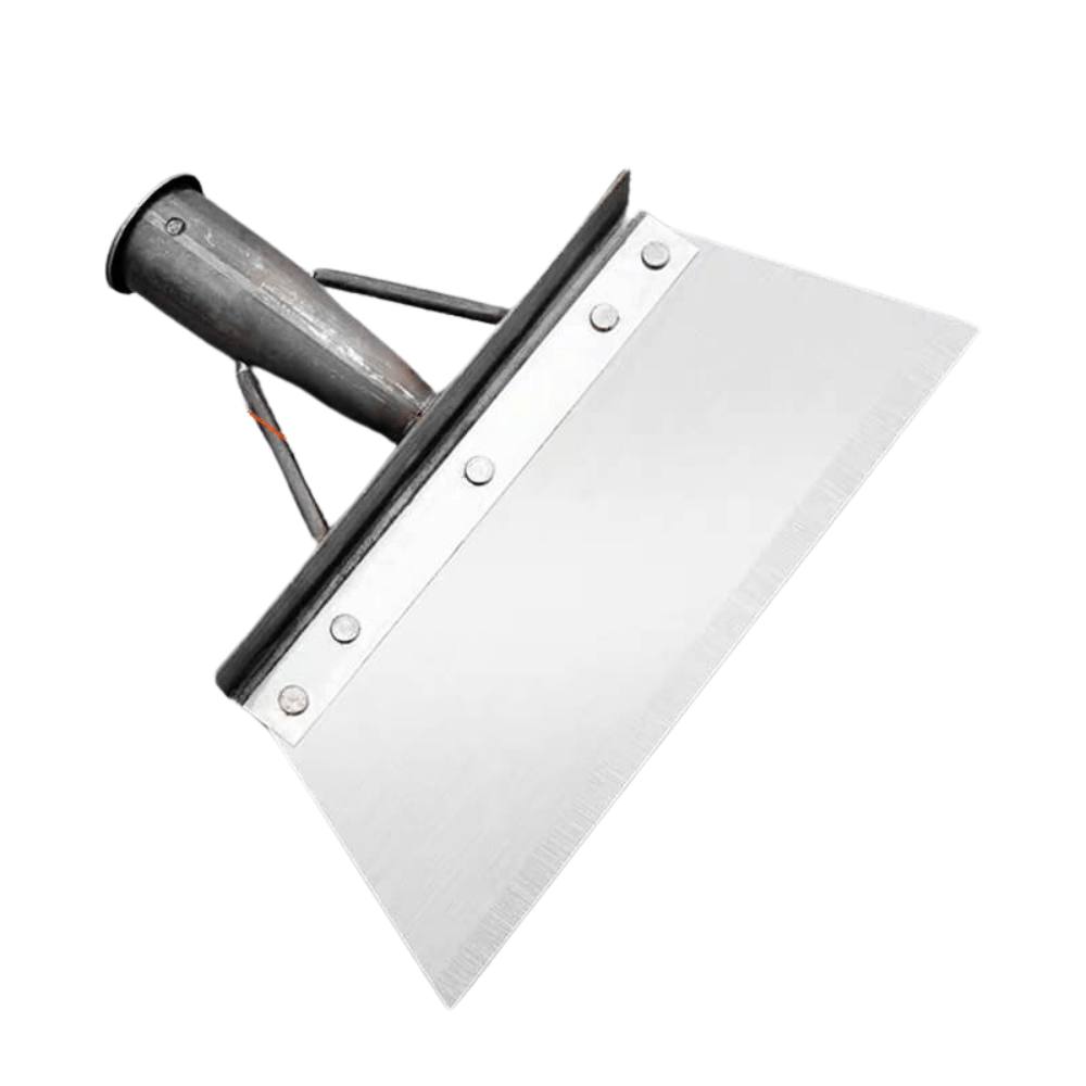 Pelle désherbante inox, outil jardinage.  Efficace, ergonomique, durable.  Idéale pour enlever mauvaises herbes.