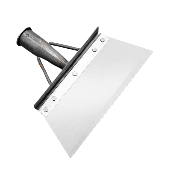Pelle désherbante inox, outil jardinage.  Efficace, ergonomique, durable.  Idéale pour enlever mauvaises herbes.