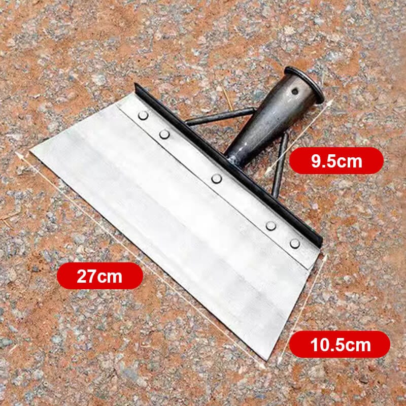 Pelle désherbante inox, outil jardinage.  Efficace, ergonomique, durable.  Idéale pour enlever mauvaises herbes.