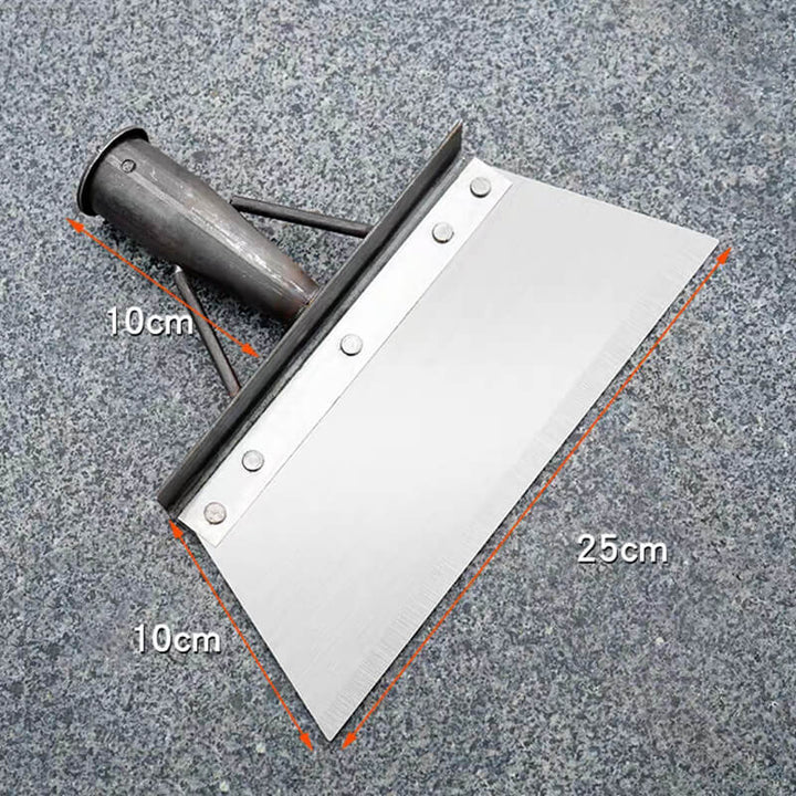 Pelle désherbante inox, outil jardinage.  Efficace, ergonomique, durable.  Idéale pour enlever mauvaises herbes.