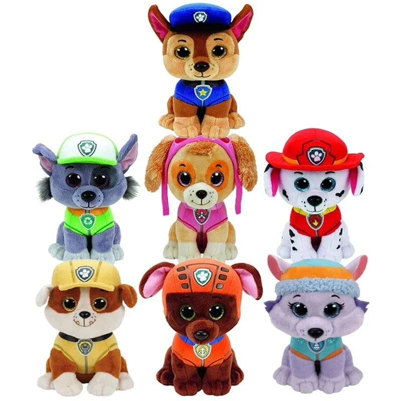 Peluche Pat Patrouille douce, colorée, chiots héros pour enfants, parfaite pour jeux et câlins; tissu agréable.