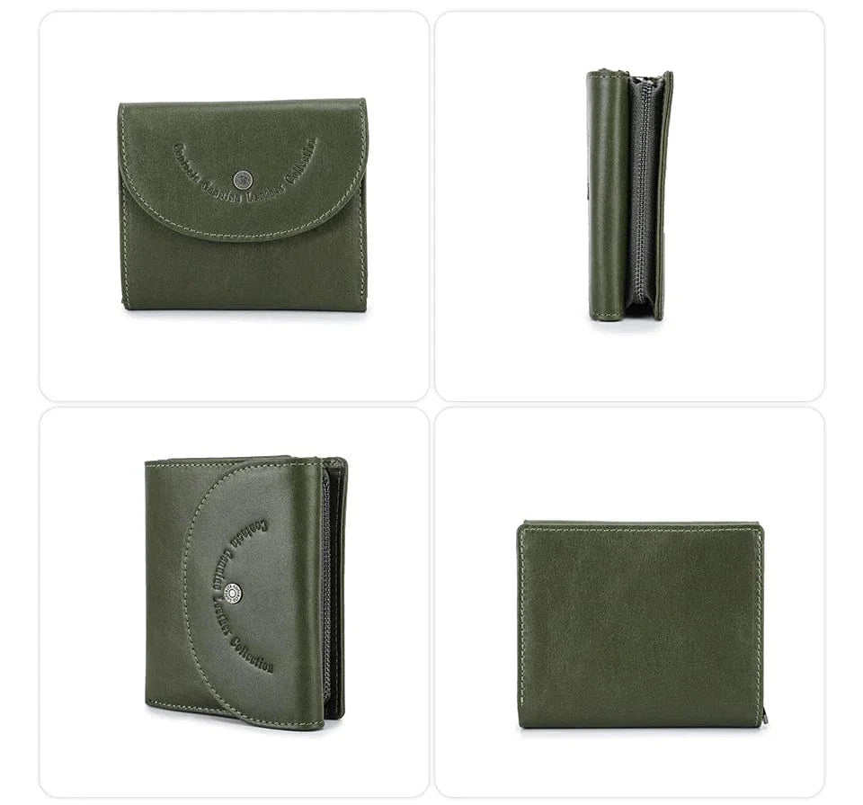 Petit porte-cartes élégant en cuir véritable rose poudré, un accessoire discret et chic.