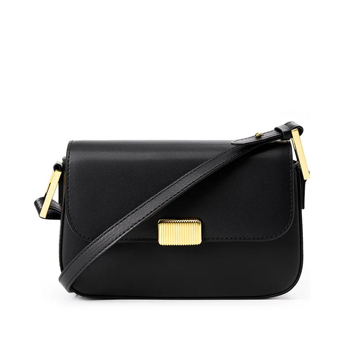 Sac chic en cuir véritable fendu pour femme, bandoulière ajustable, idéal pour sorties
