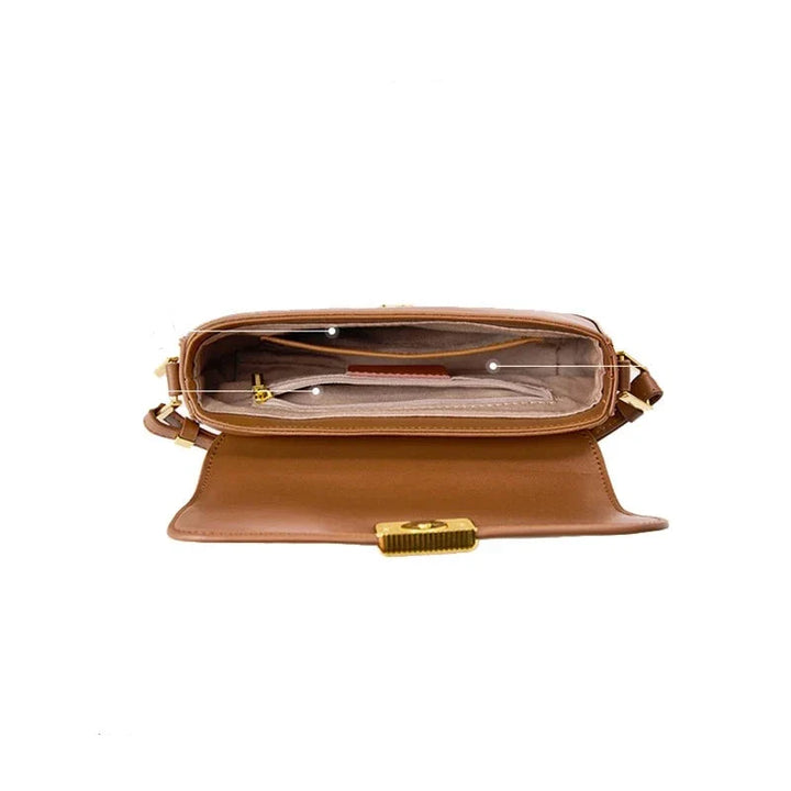 Sac à main femme en cuir fendu style luxe, bandoulière fine, parfait pour les essentiels