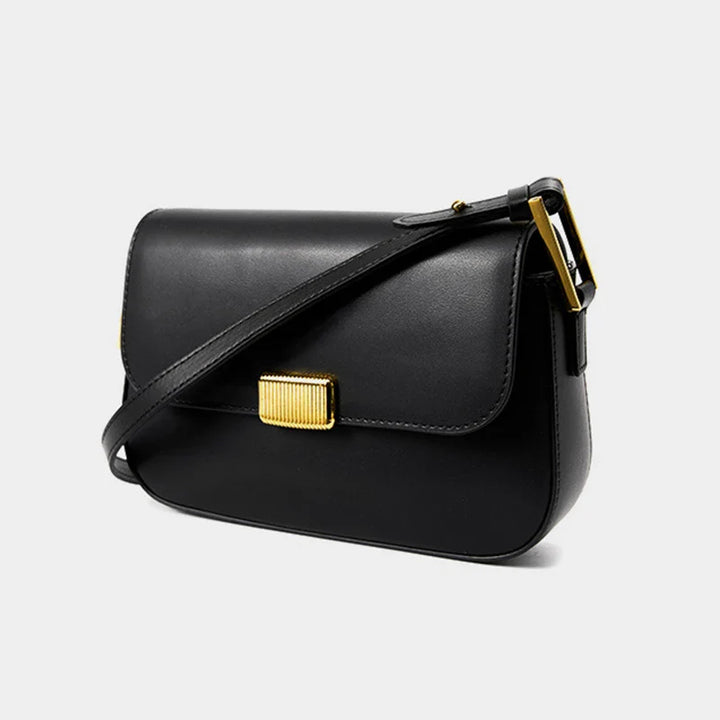 Sac croisé de luxe en cuir fendu pour femme, bandoulière ajustable, look contemporain